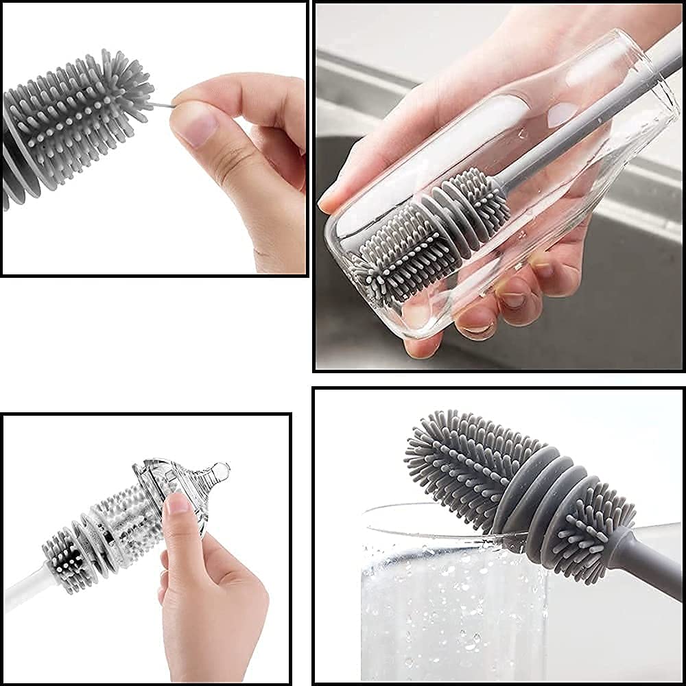Silicone Bottle Cleaning Brush (Set of 2)