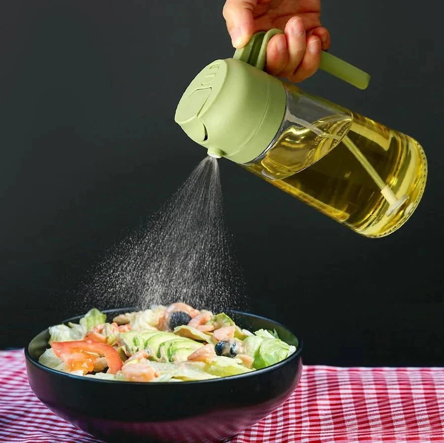 2 in 1 Glass Oil Sprayer & Dispenser Bottle – 500ml