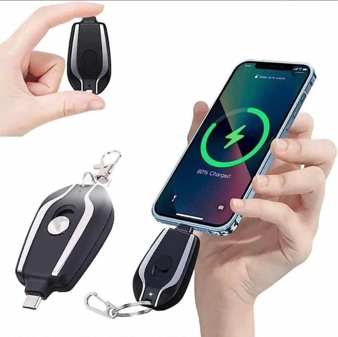 Compact Mini Power Bank – 1500mAh (Type-C & Lightning)